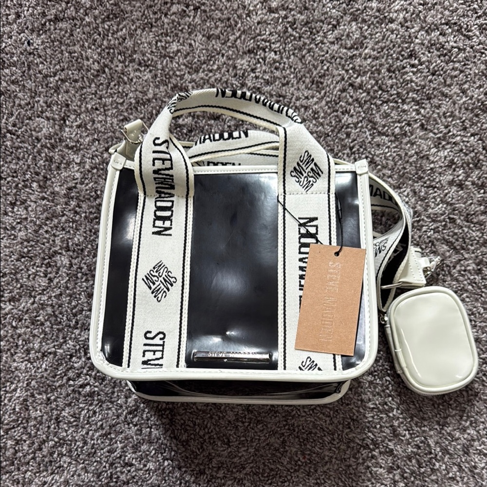 Steve Madden Black and White Tote Bag